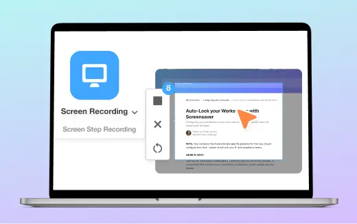 AI screen step recorder